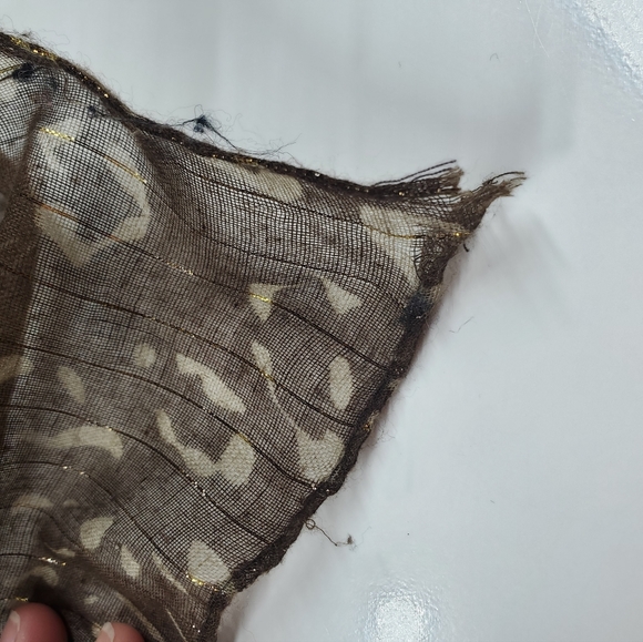 Brown Cheetah Leopard Sheer Neck Scarf Shawl Shoulder Wrap - Picture 3 of 8